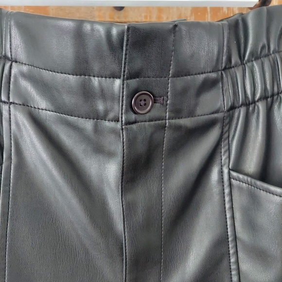 Madewell Vegan Leather Pull-On Paperbag Pants - Picture 8 of 14
